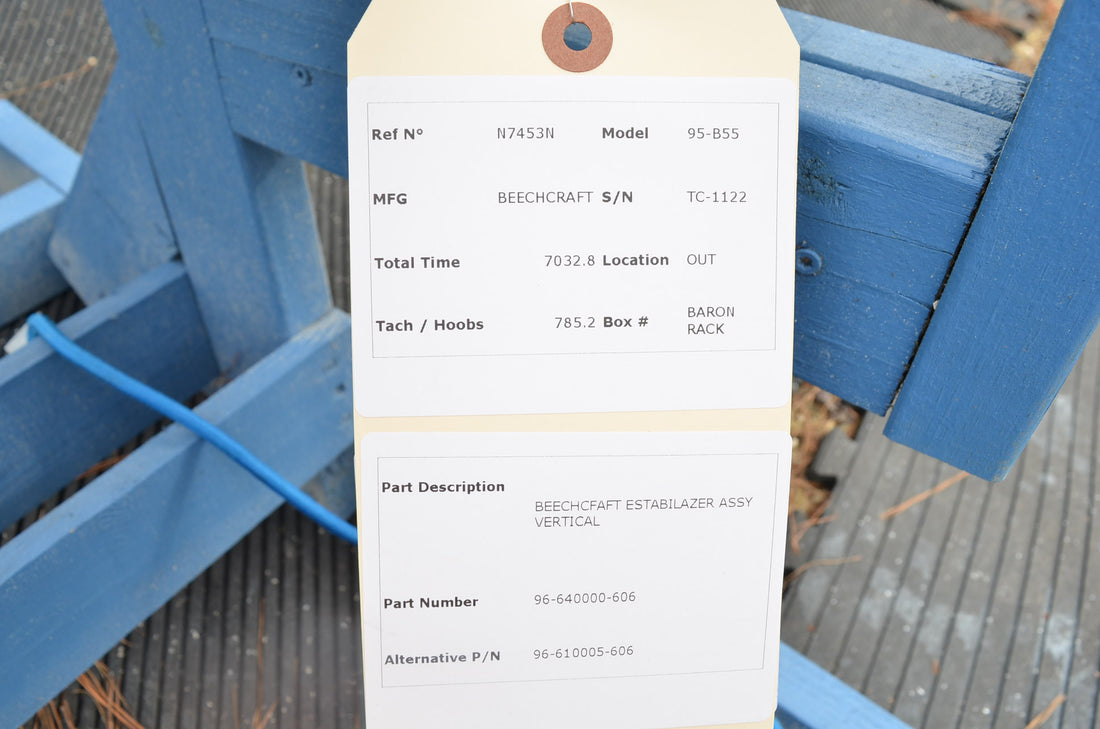 Used aircraft parts for sale 96-640000-606 BEECHCRAFT 95-B55 ESTABILAZER ASSY VERTICAL