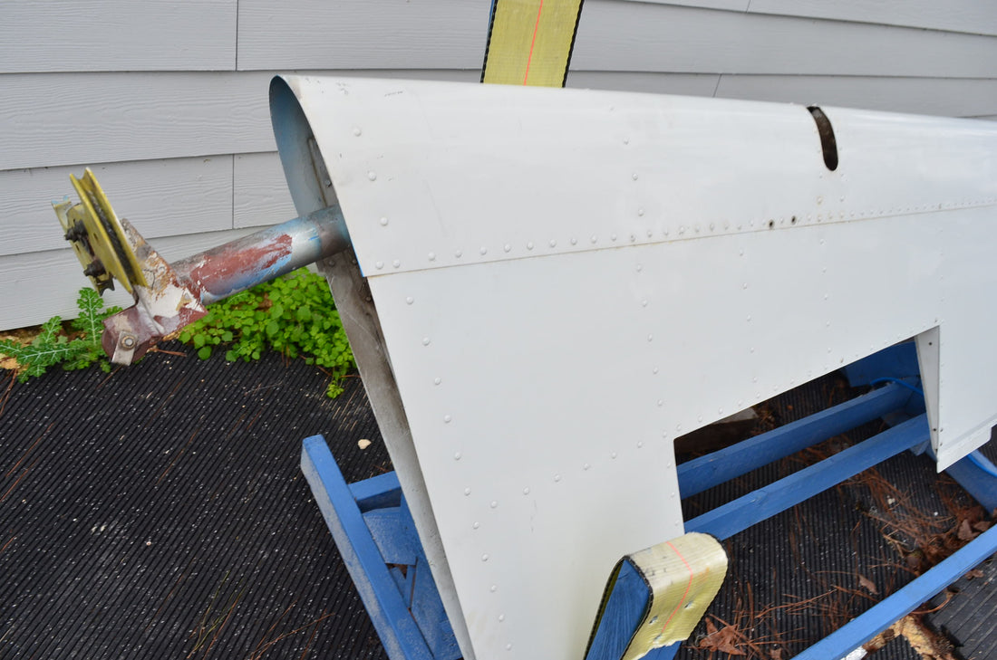 Used aircraft parts for sale 96-630000-606 BEECHCRAFT 95-B55 RUDDER ASSEMBLY MINUS TRIM TAB