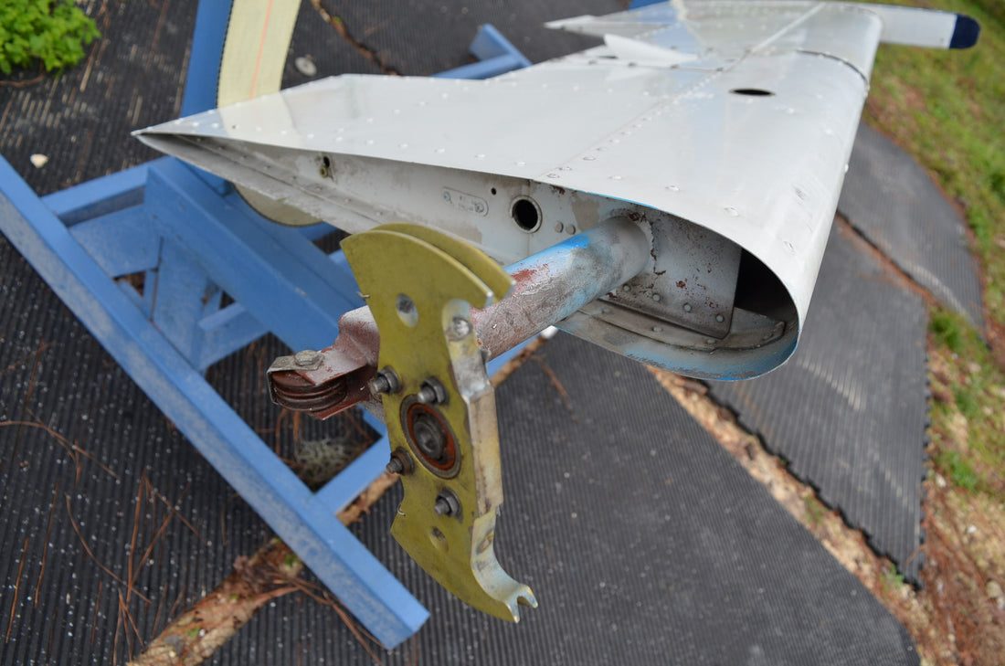 Used aircraft parts for sale 96-630000-606 BEECHCRAFT 95-B55 RUDDER ASSEMBLY MINUS TRIM TAB