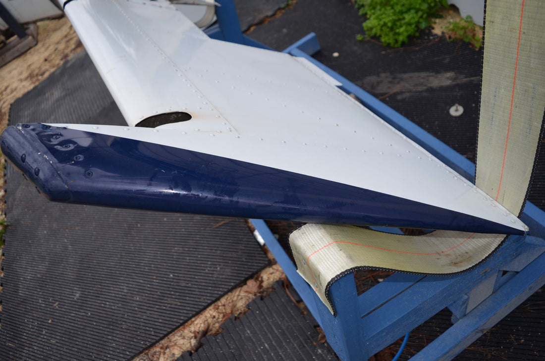 Used aircraft parts for sale 96-630000-606 BEECHCRAFT 95-B55 RUDDER ASSEMBLY MINUS TRIM TAB