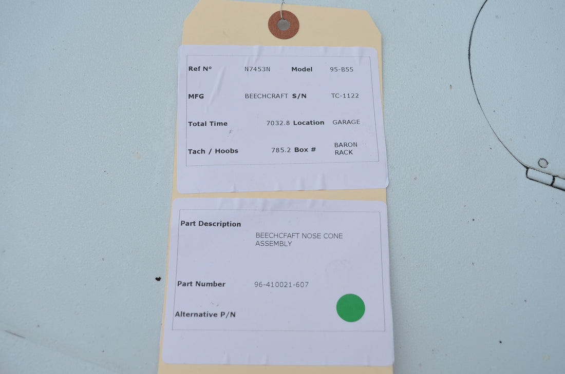 Used aircraft parts for sale 96-410021-607 BEECHCRAFT 95-B55 NOSE CONE ASSEMBLY