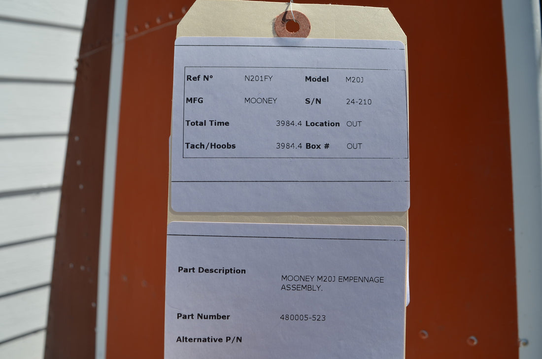 Used aircraft parts for sale 480005-523 MOONEY M20J EMPENNAGE ASSEMBLY