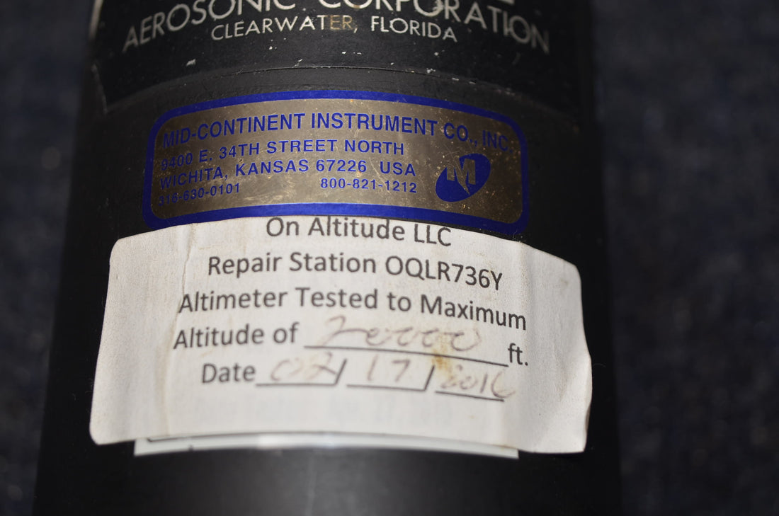 Used aircraft parts for sale 101627-01696 MOONEY M20J M20J MID-CONTINENTAL ALTIMETER/ENCODER