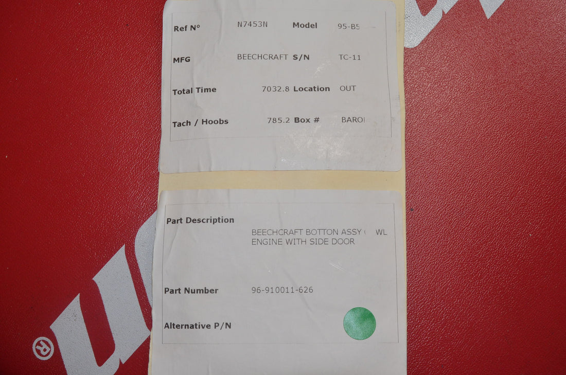 Used aircraft parts for sale 96-910011-626 BEECHCRAFT 95-B55 BOTTON ASSY COWL ENGINE WITH SIDE DOOR