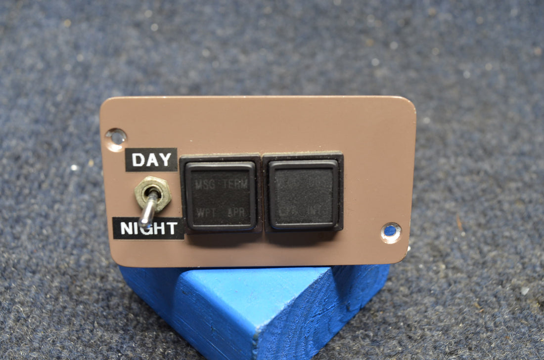 Used aircraft parts for sale 4766-123 BEECHCRAFT 95-B55 GPS ANUNCIATOR SWITCH 28 VOLTS
