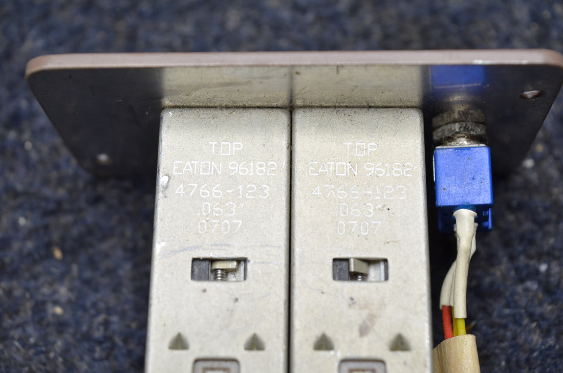 Used aircraft parts for sale 4766-123 BEECHCRAFT 95-B55 GPS ANUNCIATOR SWITCH 28 VOLTS
