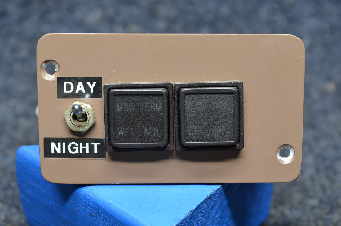 Used aircraft parts for sale 4766-123 BEECHCRAFT 95-B55 GPS ANUNCIATOR SWITCH 28 VOLTS