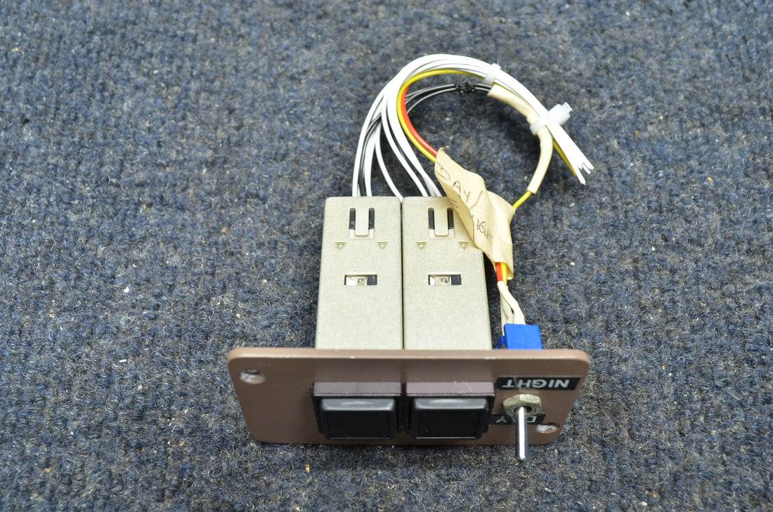Used aircraft parts for sale 4766-123 BEECHCRAFT 95-B55 GPS ANUNCIATOR SWITCH 28 VOLTS
