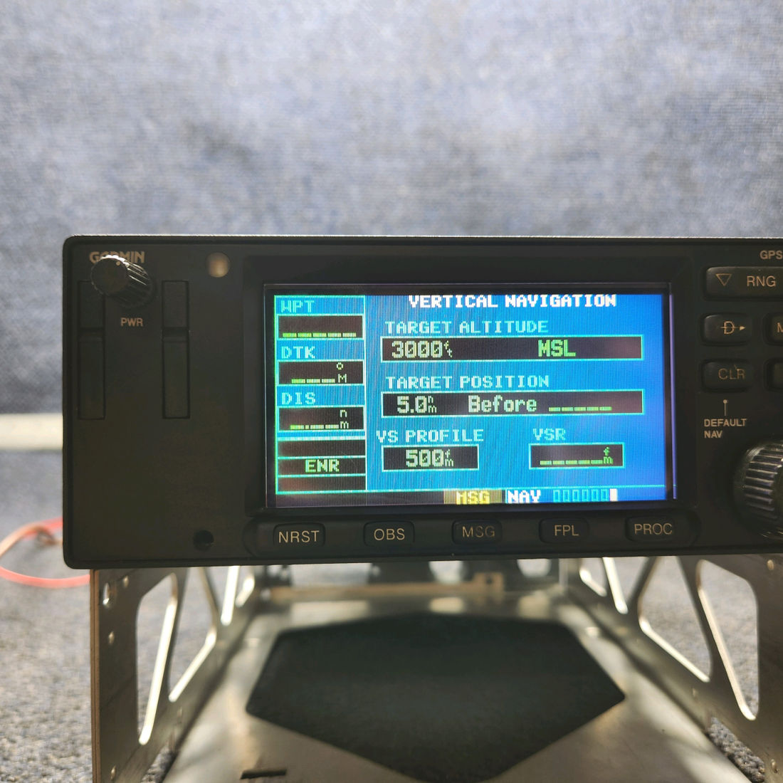 Used aircraft parts for sale, 011-01057-40 Garmin GNS 400W Piper PA28-161 GPS Receiver with Backplate and Connector (See Description)