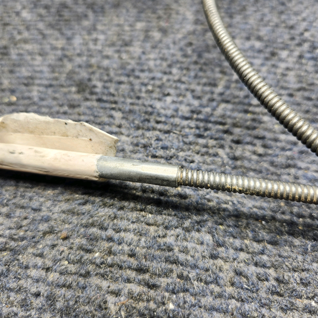 Used aircraft parts for sale, 35-380051-27 Beechcraft F33A AFT CABIN HEAT CONTROL CABLE ASSEMBLY (L: 46-1/4")