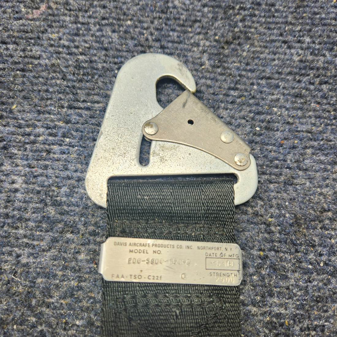 Used aircraft parts for sale, FDC-5900-150-2 Davis Aircraft Products Mooney M20J SEATBELT MOONEY REAR SEAT (BLACK)