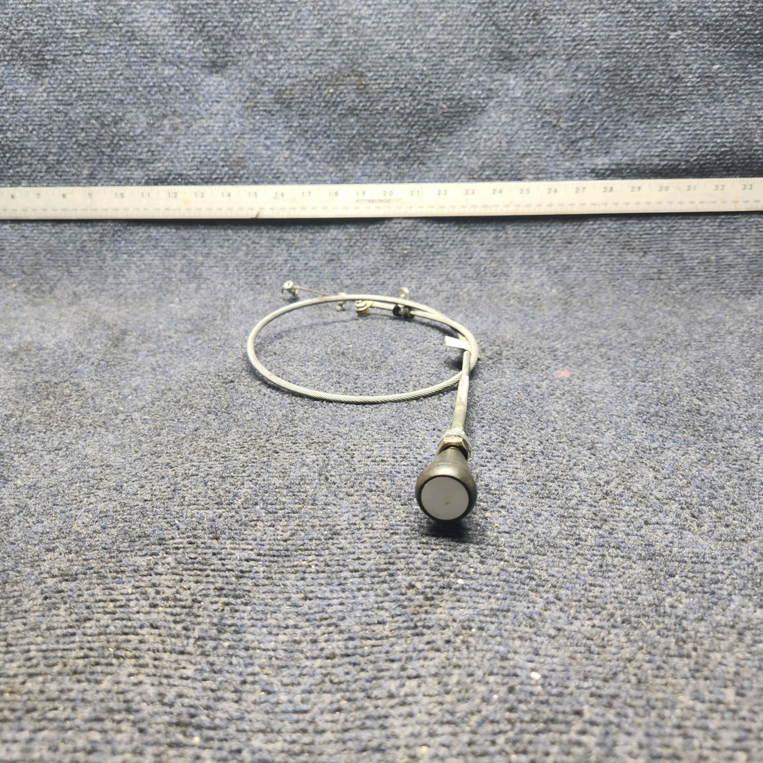 Used aircraft parts for sale, 640257-009 Mooney M20J CABIN AIR VENT CONTROL CABLE ASSEMBLY (LENGTH: 35.75”)