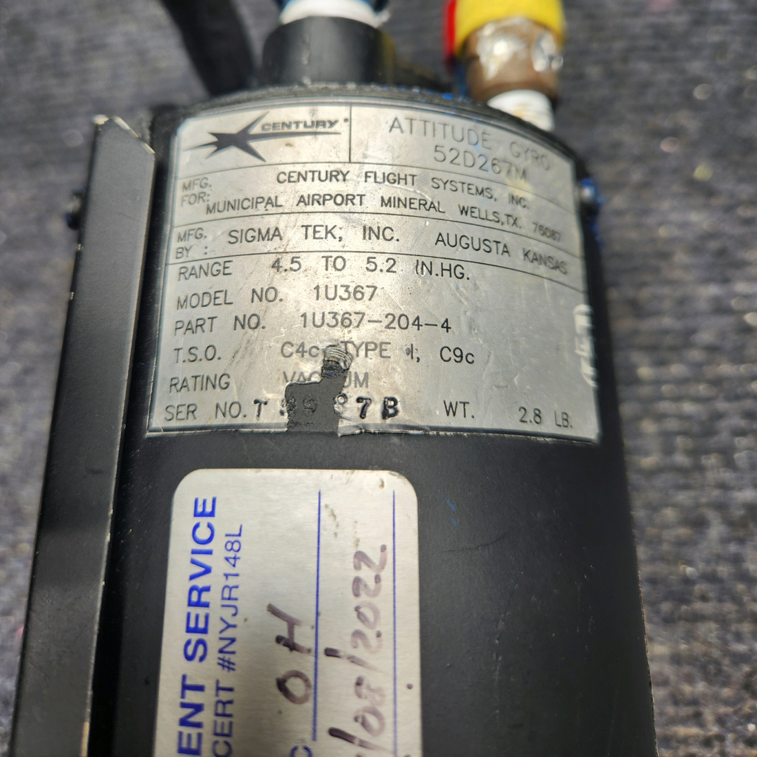 Used aircraft parts for sale, 52D267M Mooney M20K CENTURY ATTITUDE - CORE-NO RETURN.