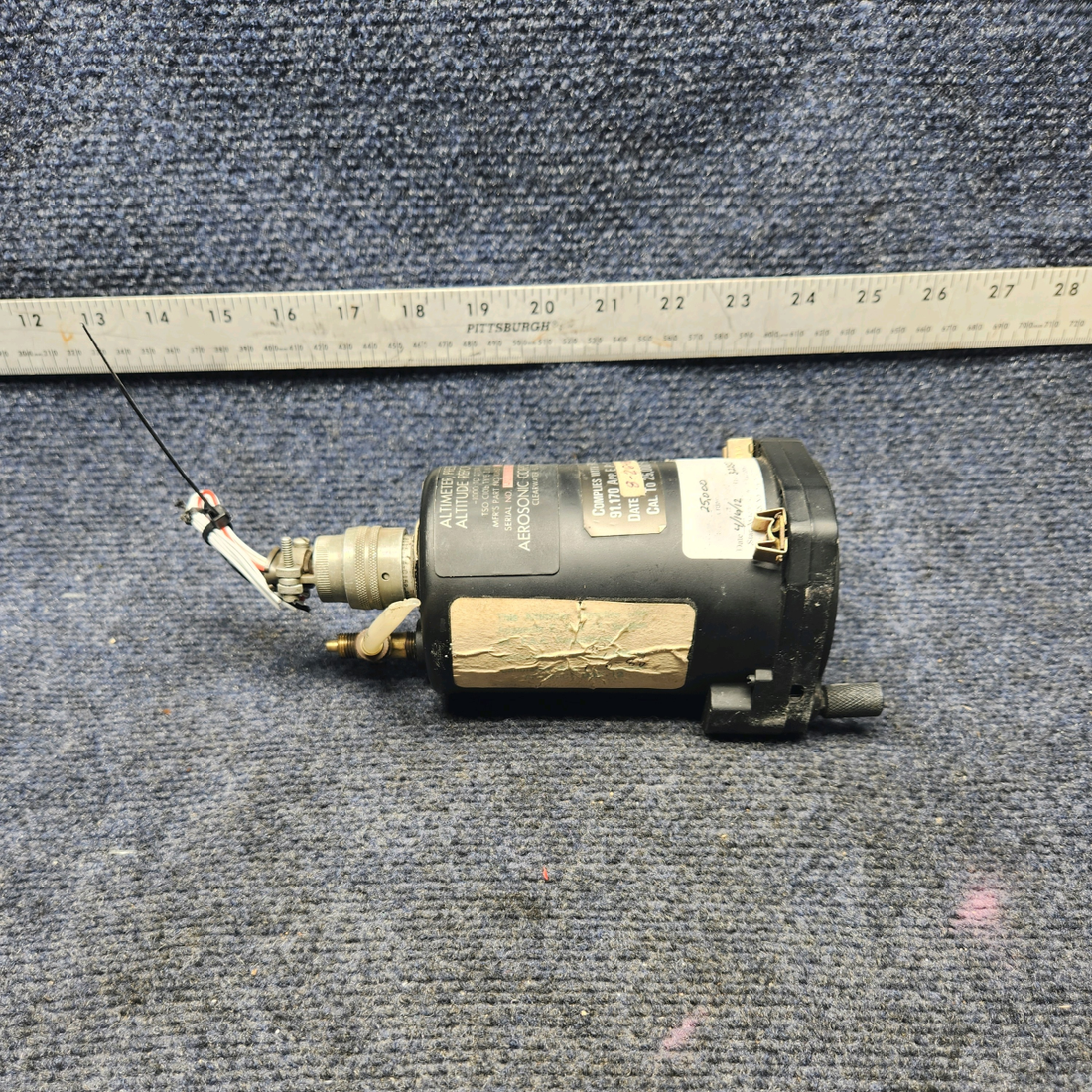 Used aircraft parts for sale, 101627-01696 Aerosonic Corp Mooney M20K ALTIMETER PRESSURE & ALTITUDE REPORTING GAUGE