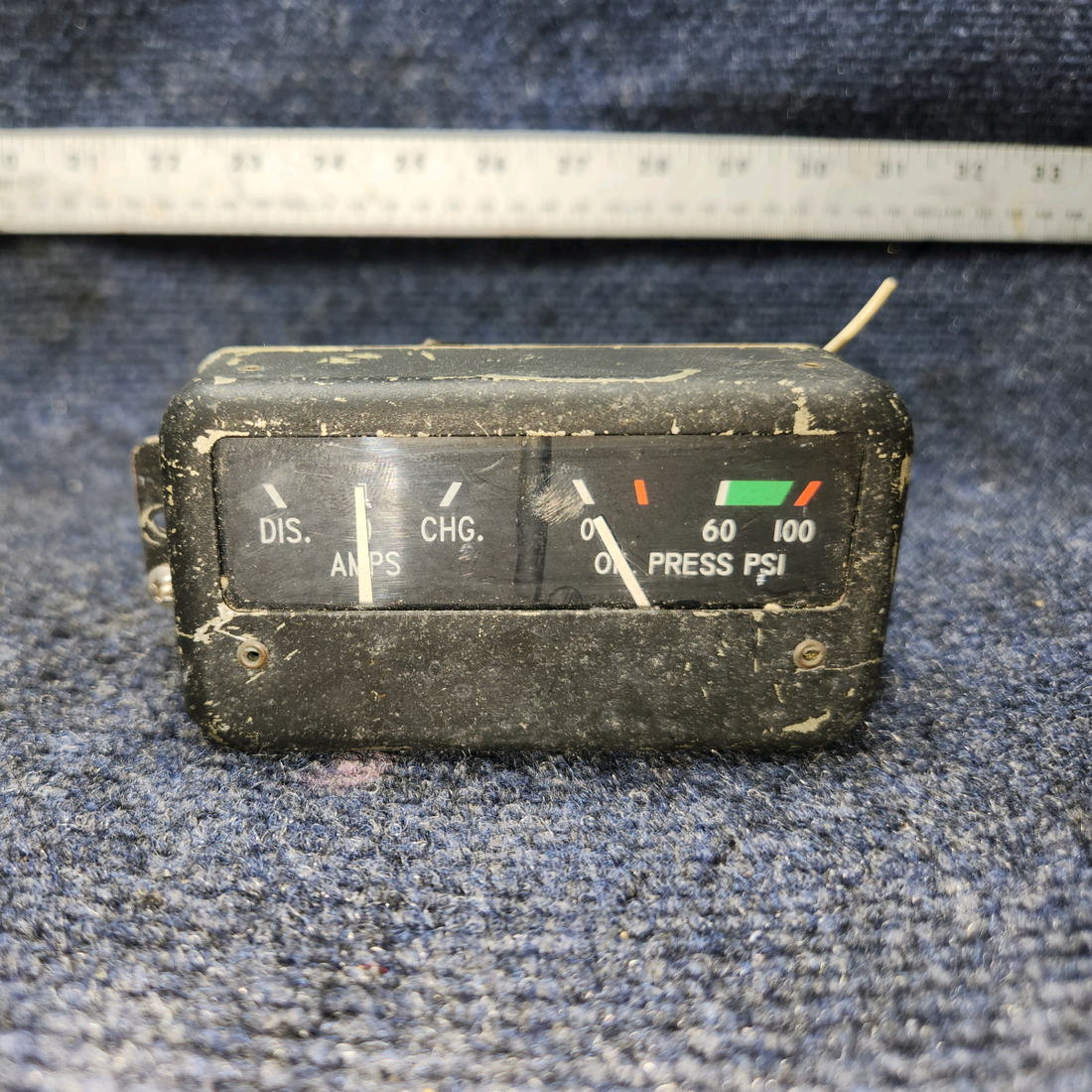 Used aircraft parts for sale, C669560-0101 Rochester Cessna 172RG AMMETER-OIL PRESSURE CLUSTER 21-32V