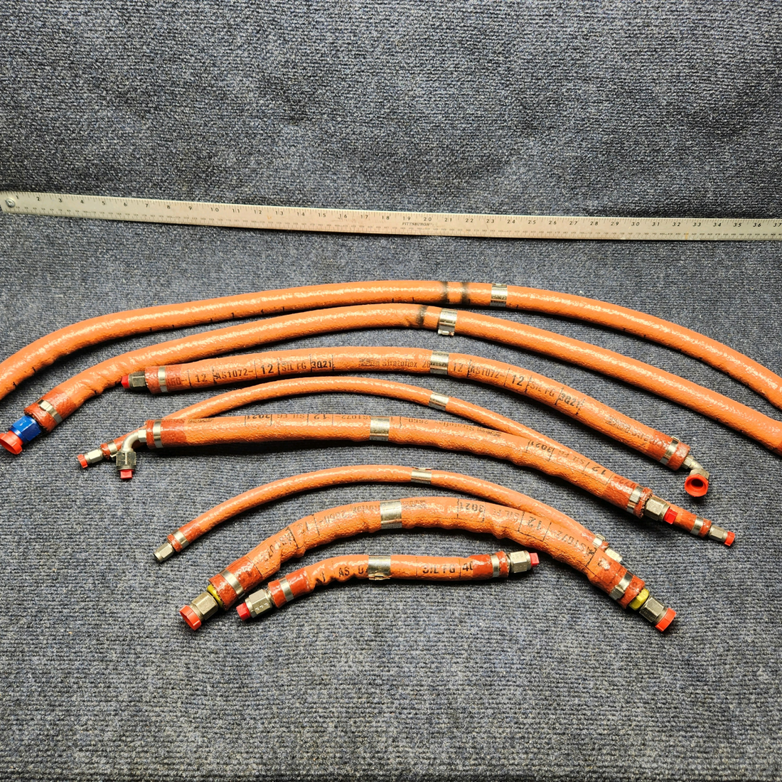 Used aircraft parts for sale, O-360-A4J Beechcraft C23 SUNDOWNER ENGINE HOSE SET(8) MANUFACTURE 05-2022 LYCOMING O-369-A4J