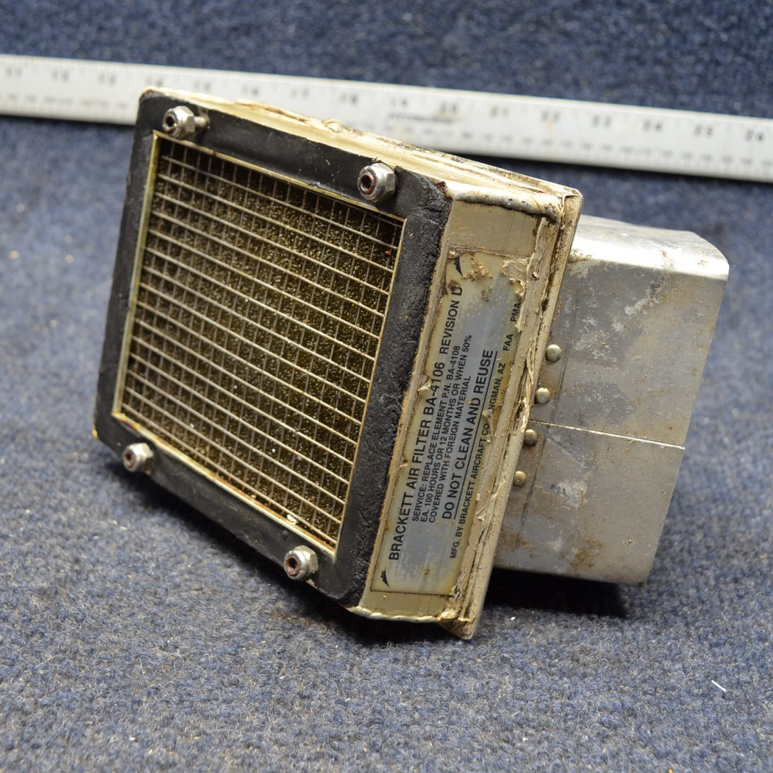 Used aircraft parts for sale, BA-4106 Grumman AA-5B BRACKET AIR FILTER W INTAKE