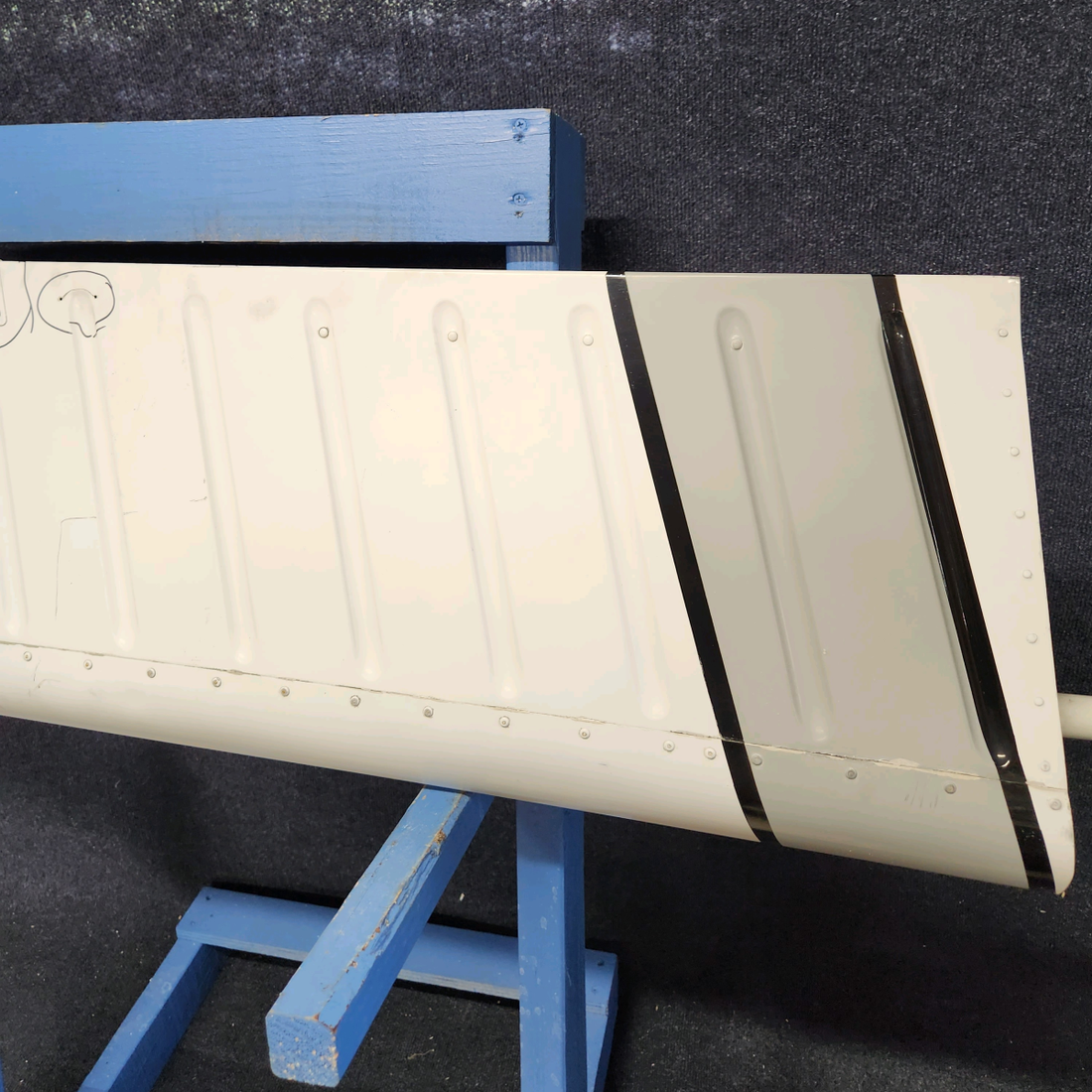 Used aircraft parts for sale, 78981-023 Piper PA32RT-300 RUDDER ASSEMBLY HAS REPAIR AND STOP DRILL-SEE PHOTOS