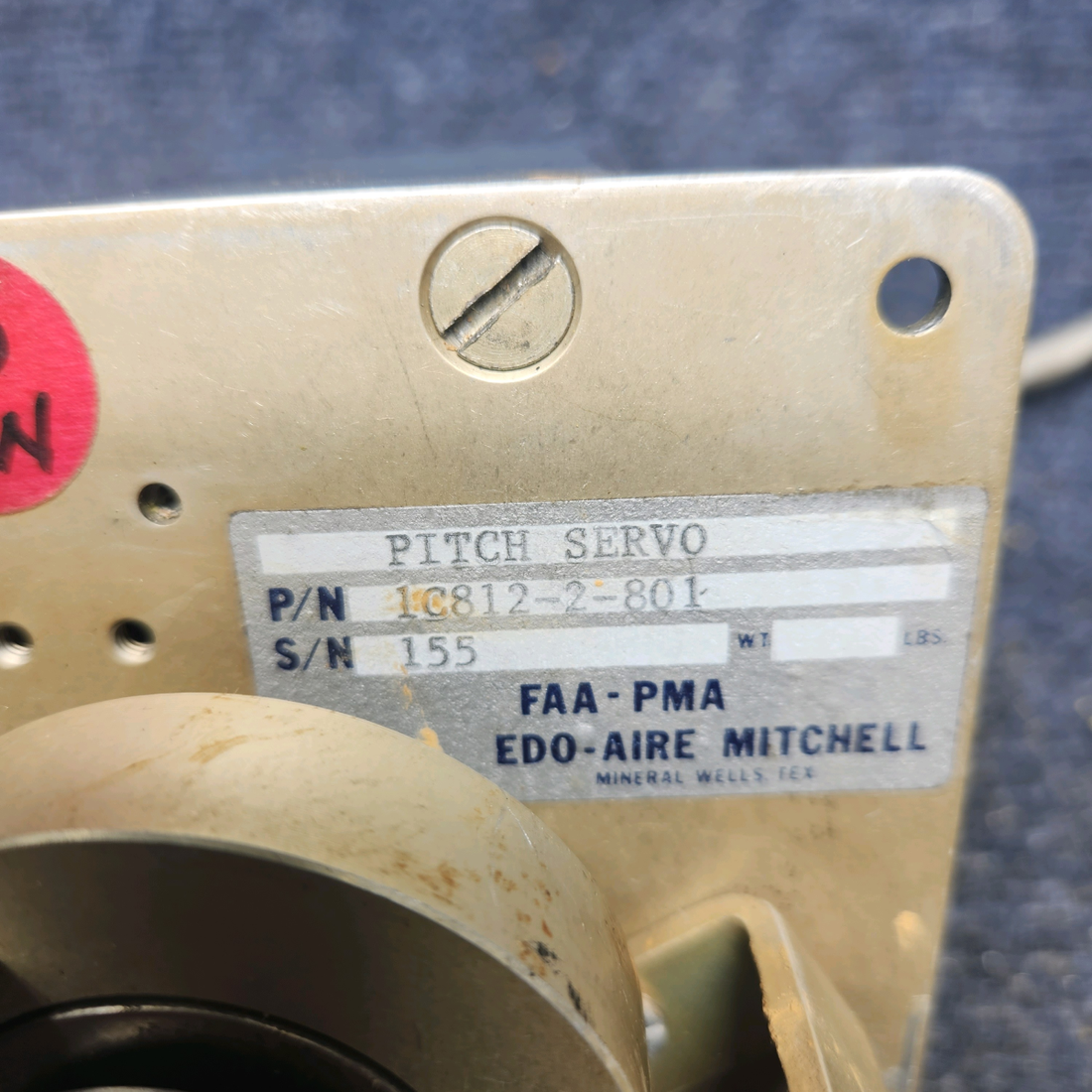 Used aircraft parts for sale, 1C812-2-801 Mooney M20K EDO-AIRE AUTOPILOT PITCH SERVO ASSEMBLY