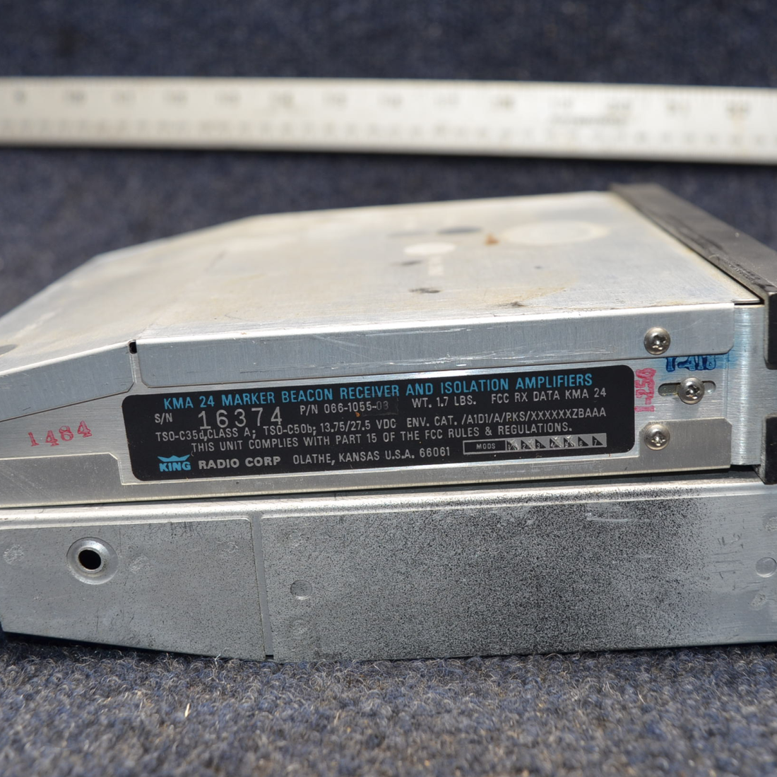 Used aircraft parts for sale, 066-1055-03 Cessna C175 KMA 24 BENDIX KING AUDIO PANEL W/ RACK AND CONNECTOR