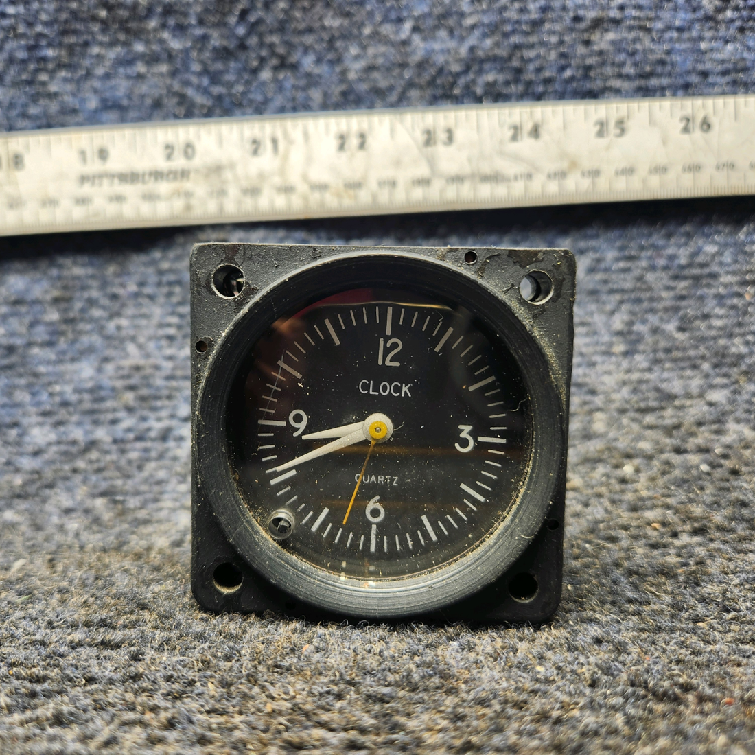 Used aircraft parts for sale, 96470‑1LW Mid-Continent Mooney M20J Clock/Test Instrument - Missing Knob