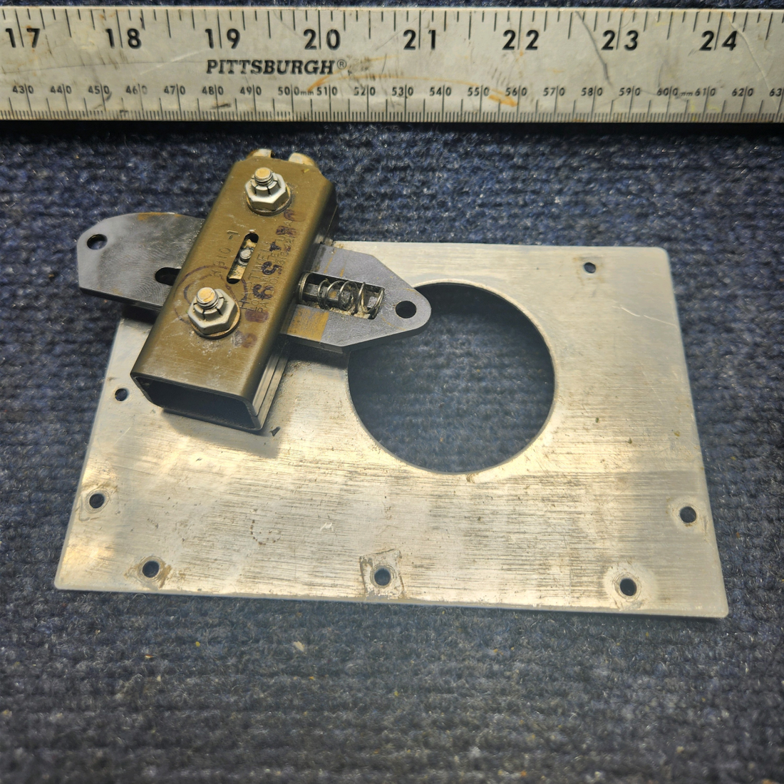 Used aircraft parts for sale, H-910-1, 340124-017 Mooney M20K CABIN DOOR LATCH ASSEMBLY W PLATE