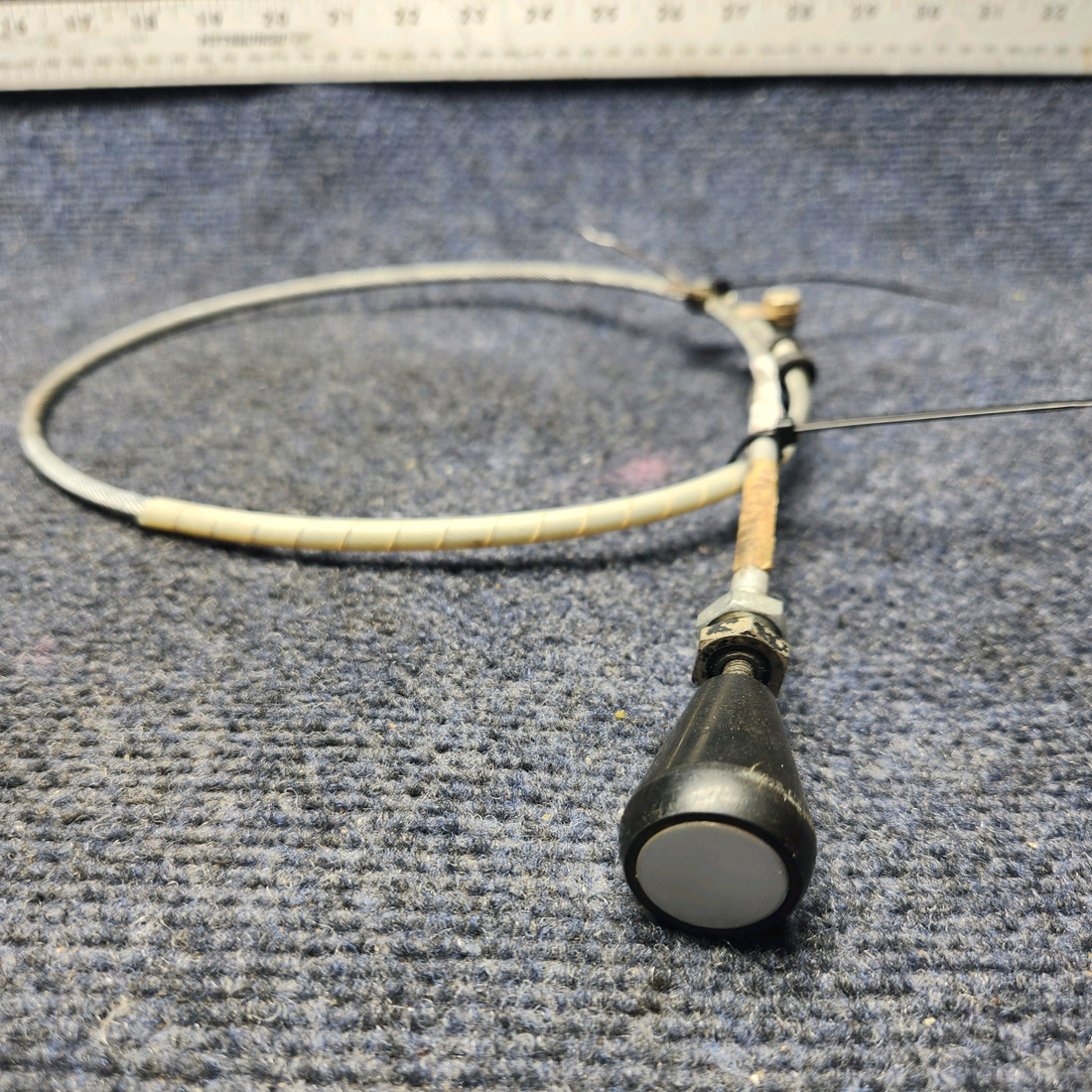 Used aircraft parts for sale, 640257-009 Mooney M20K AIR VENT CONTROL CABLE ASSEMBLY (LENGTH: 35.75”)