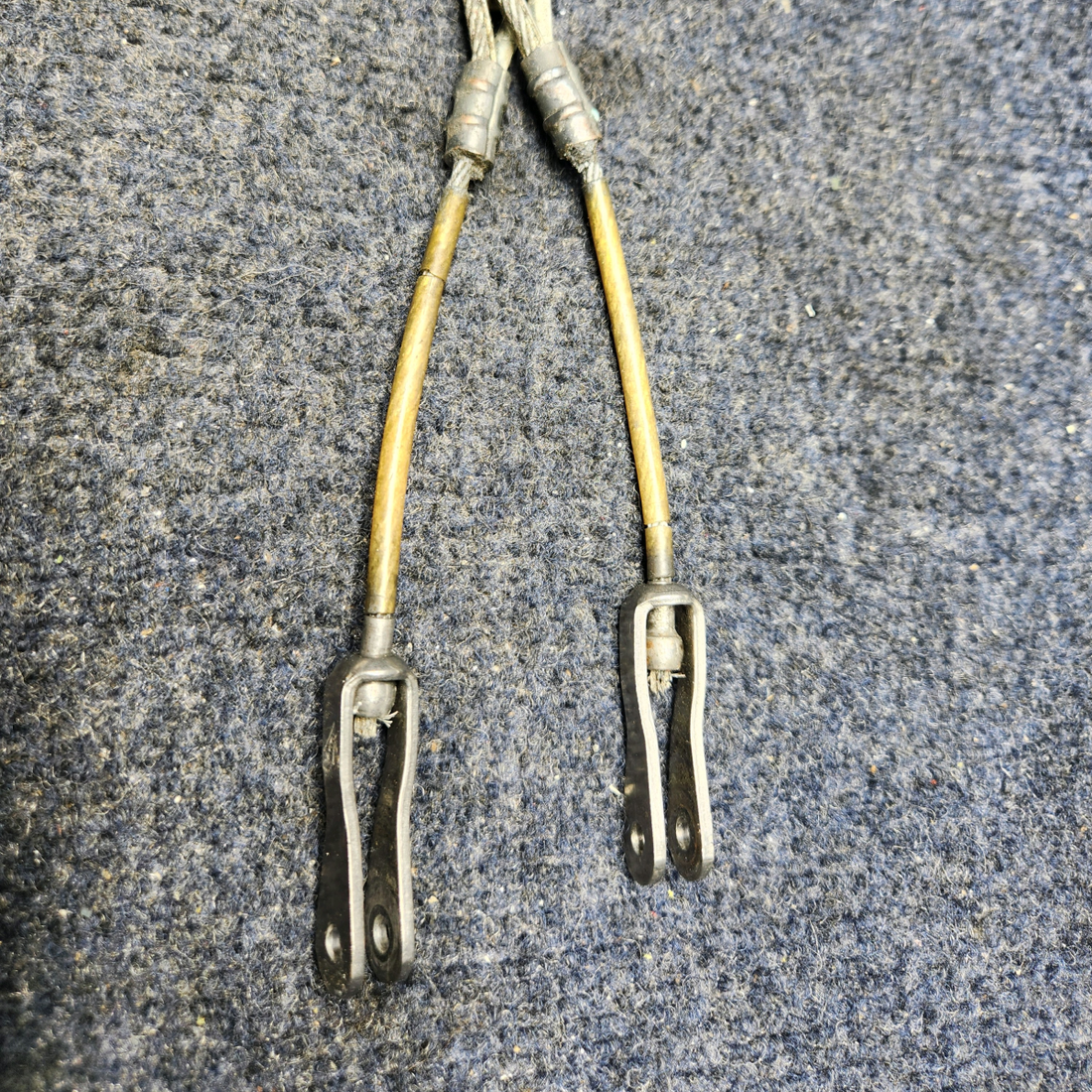 Used aircraft parts for sale, 96908-000 PIPER PA28-140 SEATBELT CABLE ASSEMBLY LH AND  RH SET OF TWO
