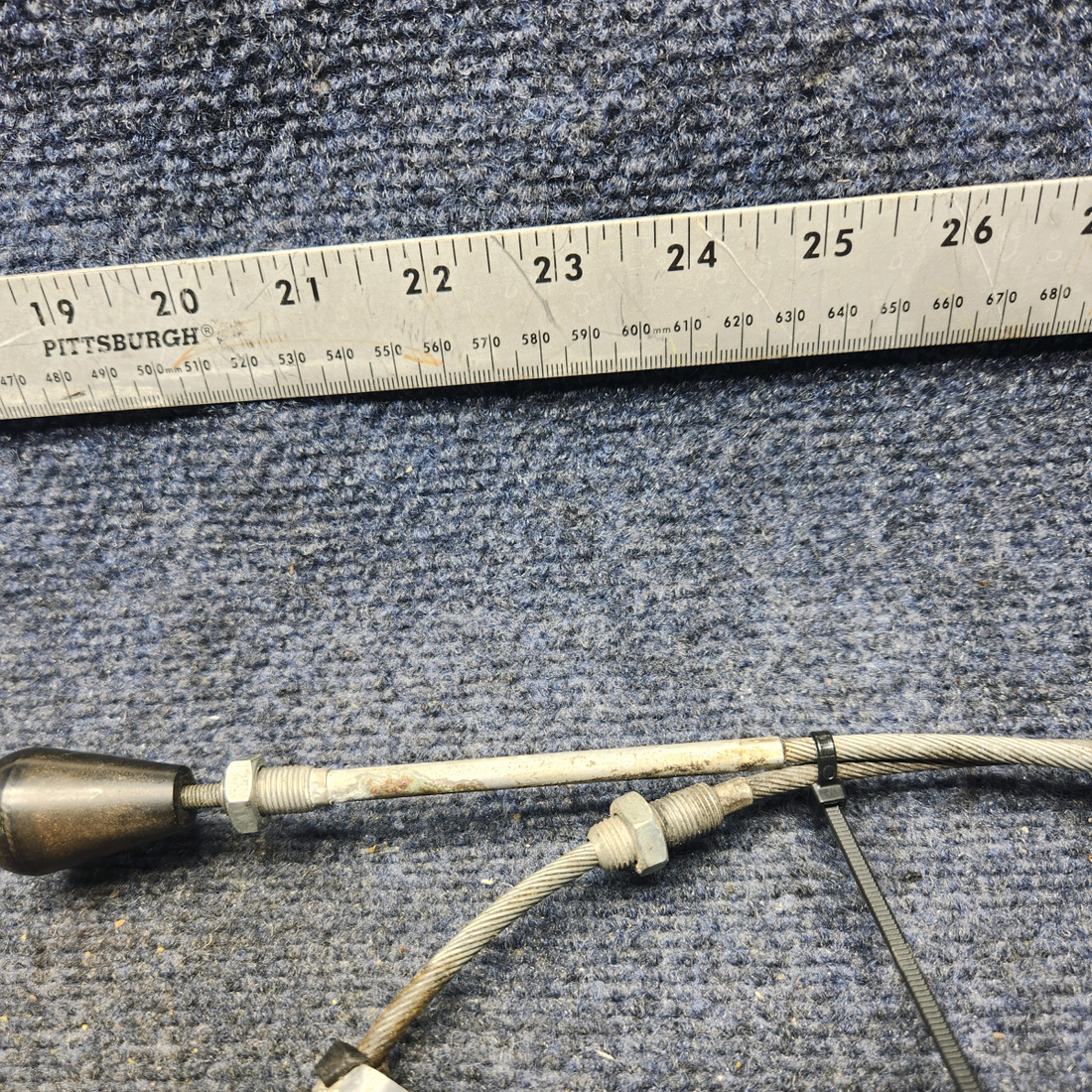 Used aircraft parts for sale, 640258-007 Mooney M20K CABIN HEAT CONTROL CABLE (LENGTH: 47")