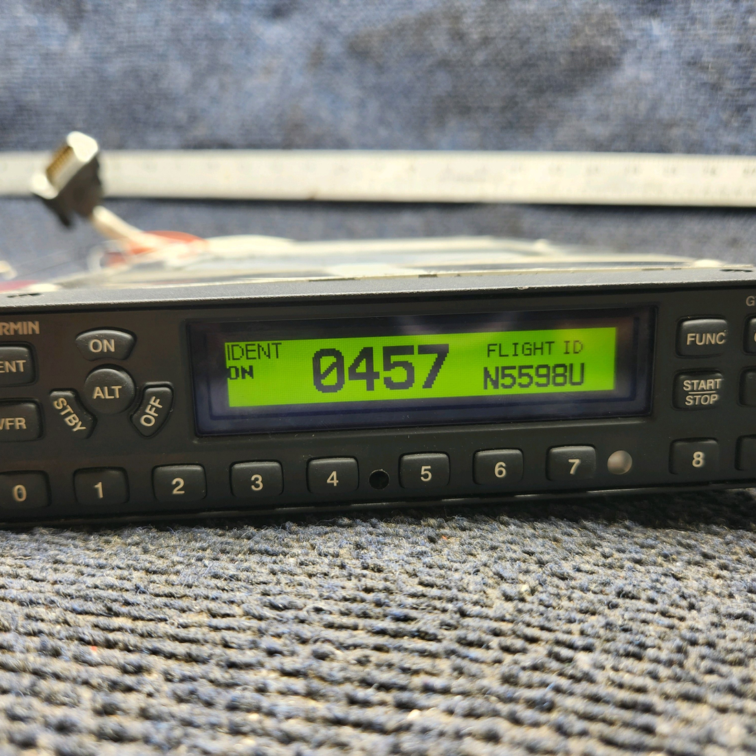 Used aircraft parts for sale, 011-00455-60 Garmin GTX-330ES Piper PA28-140 ADS-B Transponder with Modifications (14–28 Volts)