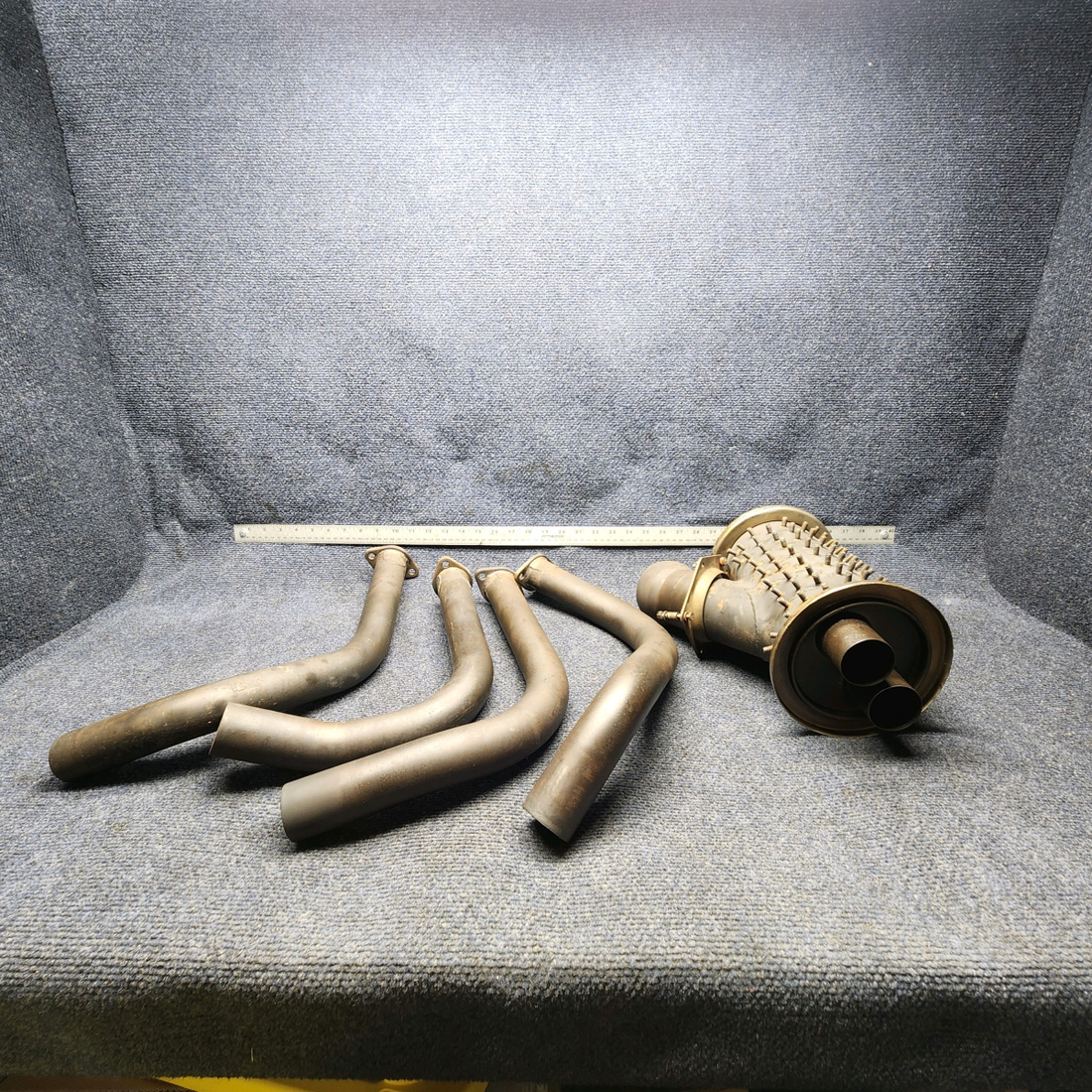 Used aircraft parts for sale, No Parts No M20J Mooney M20J MUFFLER ASSEMBLY & WITH CYL 1-2-3-4 HEADER ASSY REMOVE FROM N20J