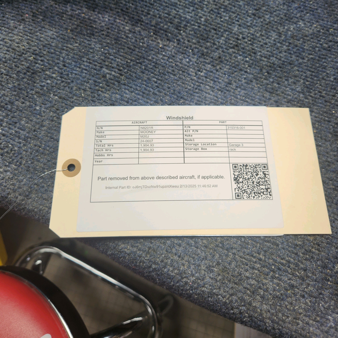 Used aircraft parts for sale, 310316-001 Mooney M20J WINDSHIELD