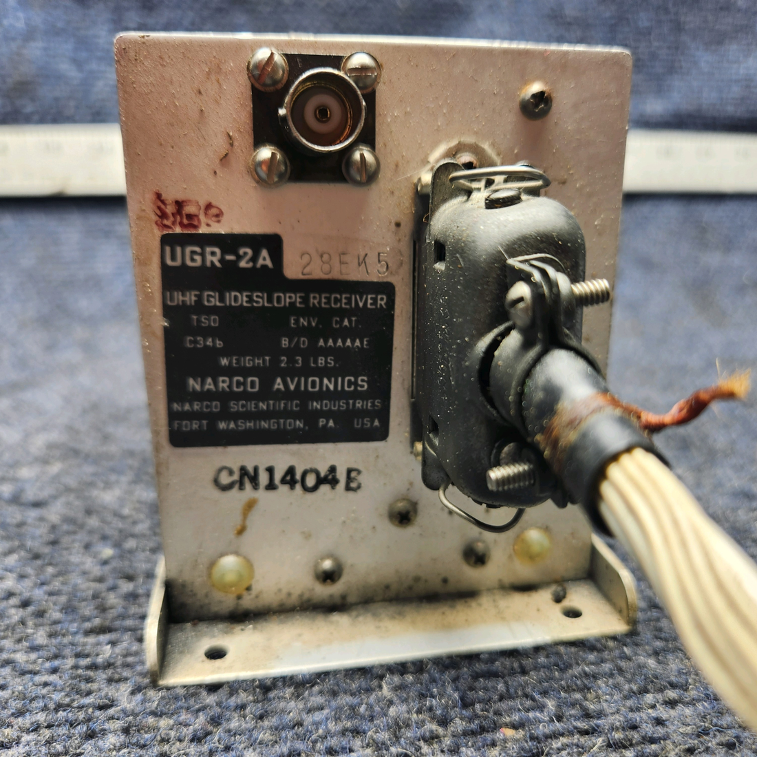 Used aircraft parts for sale, UGR-2A Beechcraft A24R Narco UHF Glideslope Receiver Unit