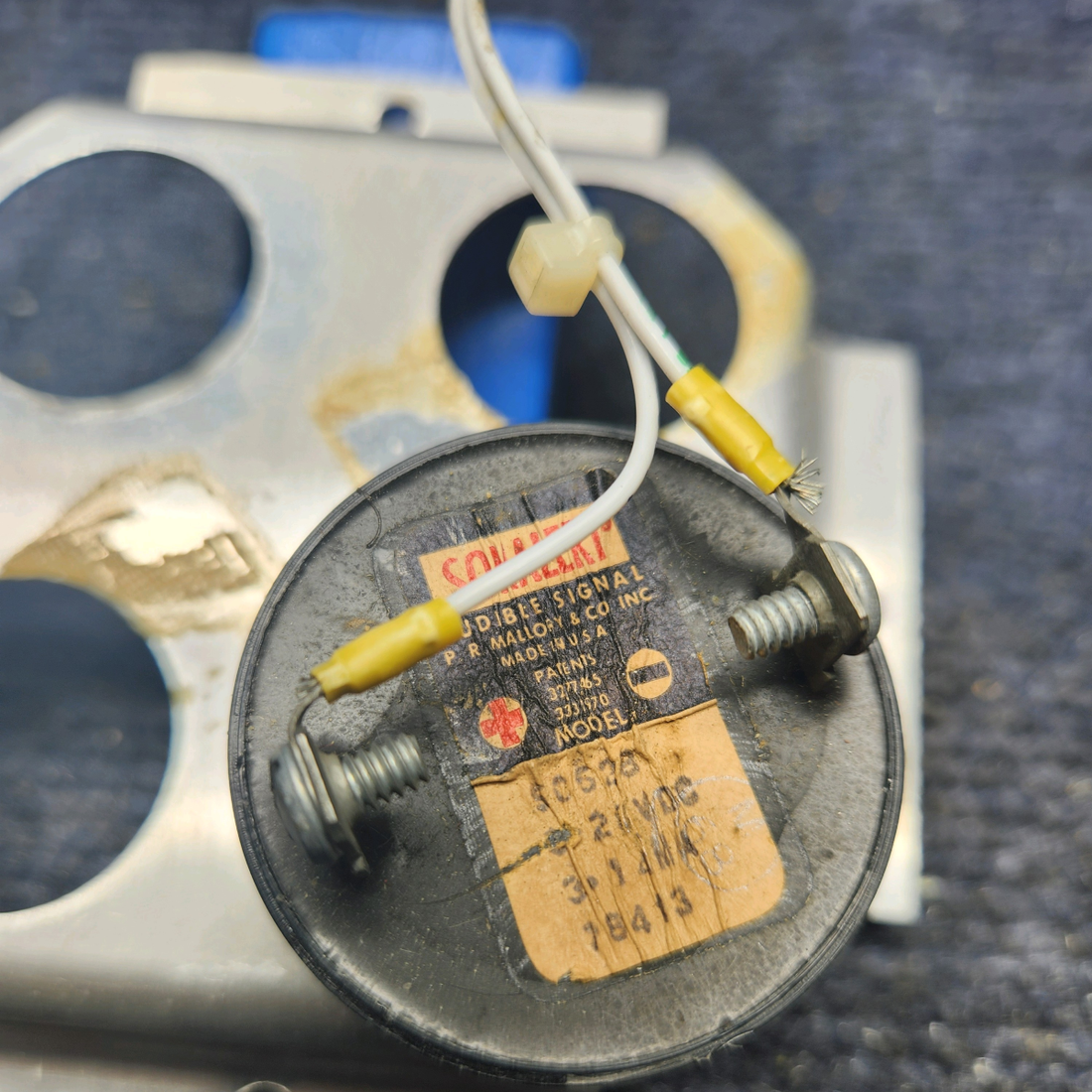 Used aircraft parts for sale, SC628 Mooney M20K MALLORY SONALERT WARNING HORN (VOLTS: 6-28)