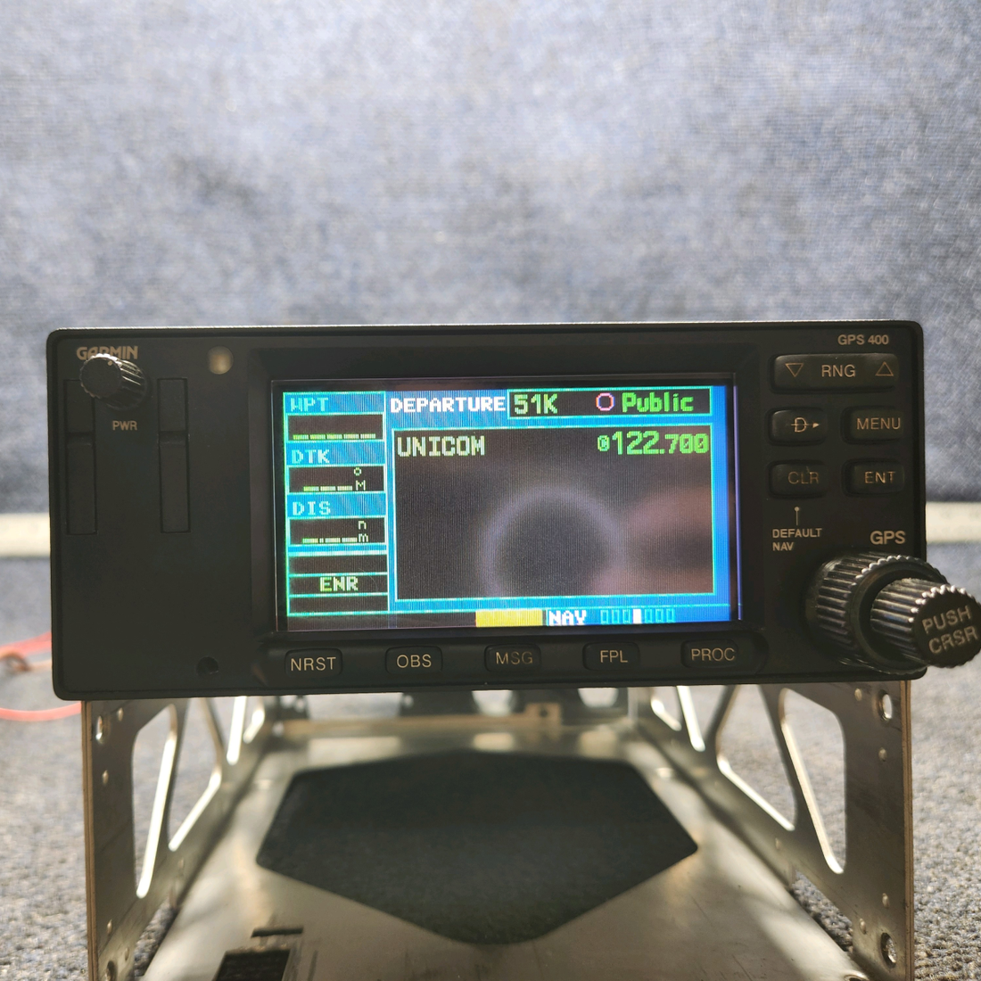 Used aircraft parts for sale, 011-01057-40 Garmin GNS 400W Piper PA28-161 GPS Receiver with Backplate and Connector (See Description)