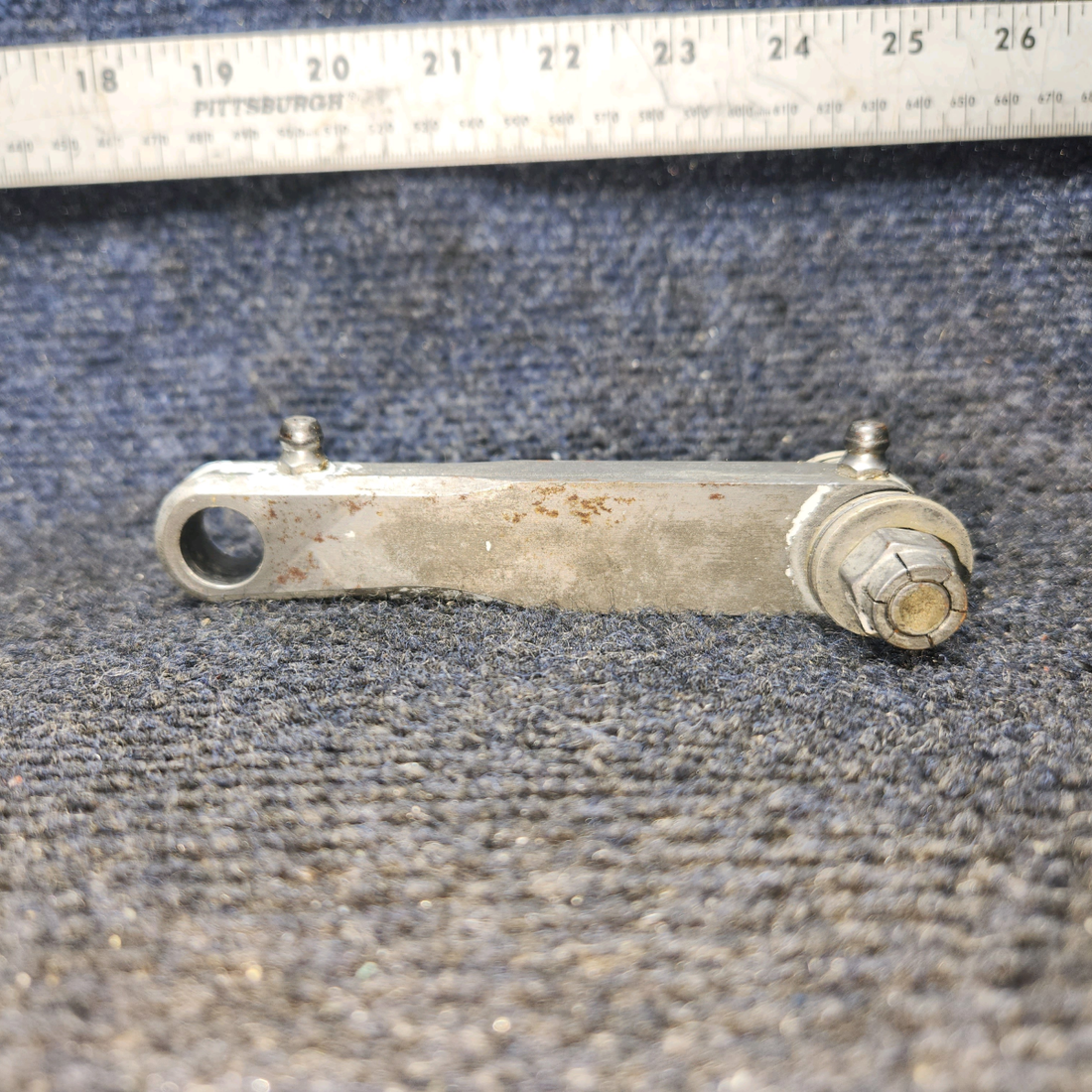 Used aircraft parts for sale, 530068-001 Mooney M20J Nose Gear Retract Link – With One Bearing