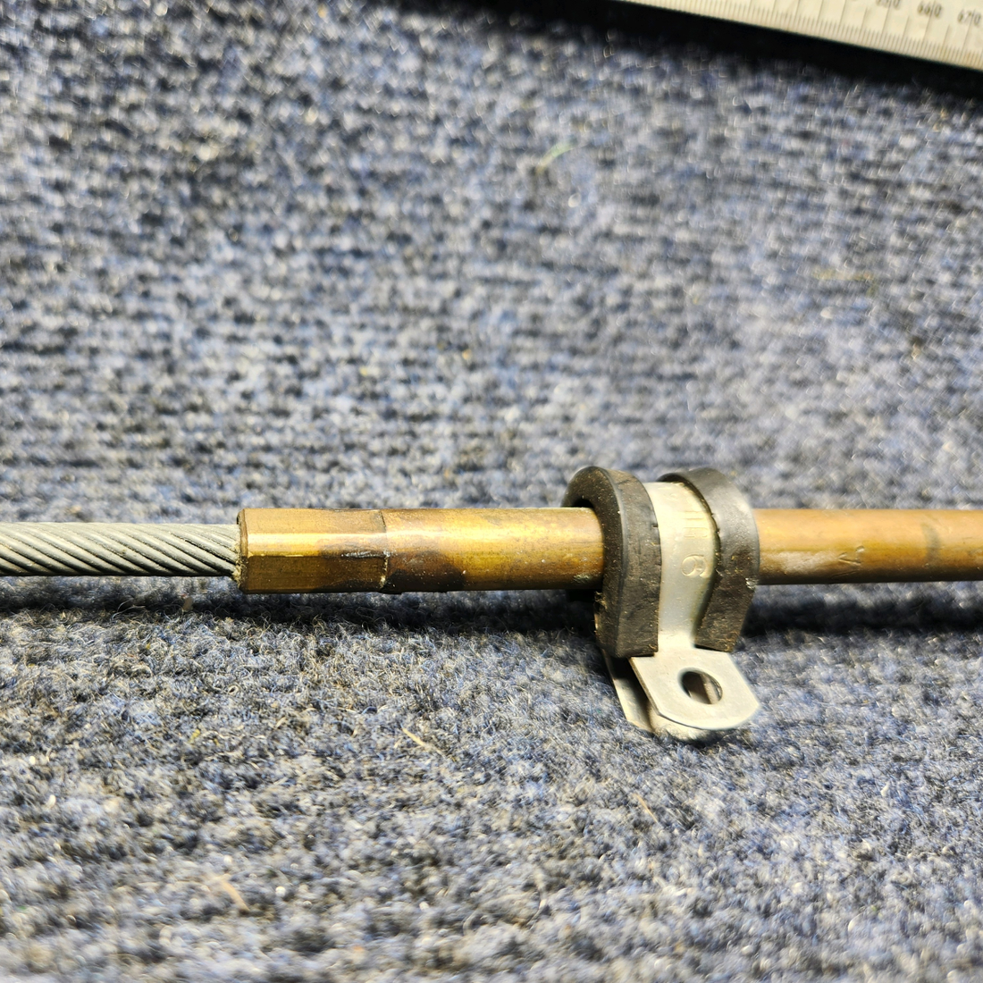 Used aircraft parts for sale, 660198-501 Mooney M20J COWL FLAP CONTROL CABLE ASSEMBLY (LENGTH: 37.75”)