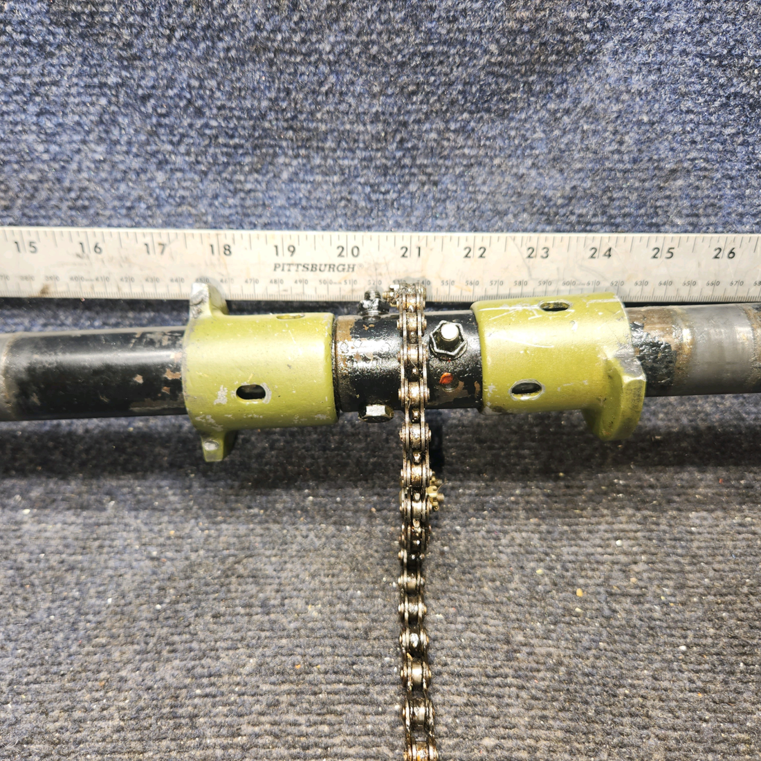 Used aircraft parts for sale, 62705-000 Piper PA28-161 Flap Torque Tube with LH/RH Fittings and Tube Ends