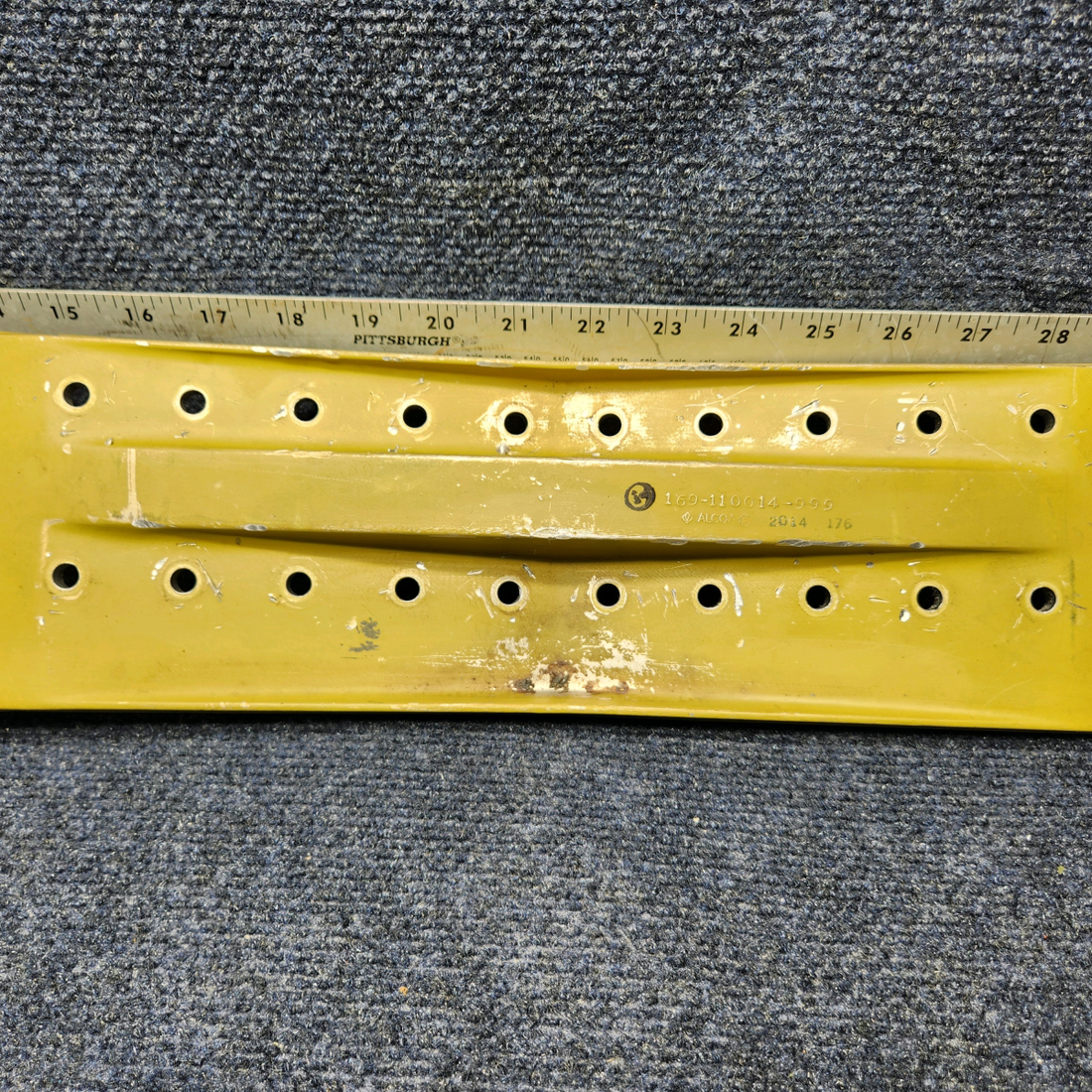 Used aircraft parts for sale, 169-110014-1 Beechcraft C23 SUNDOWNER WING SPLICE PLATE UPPER MAIN SPAR