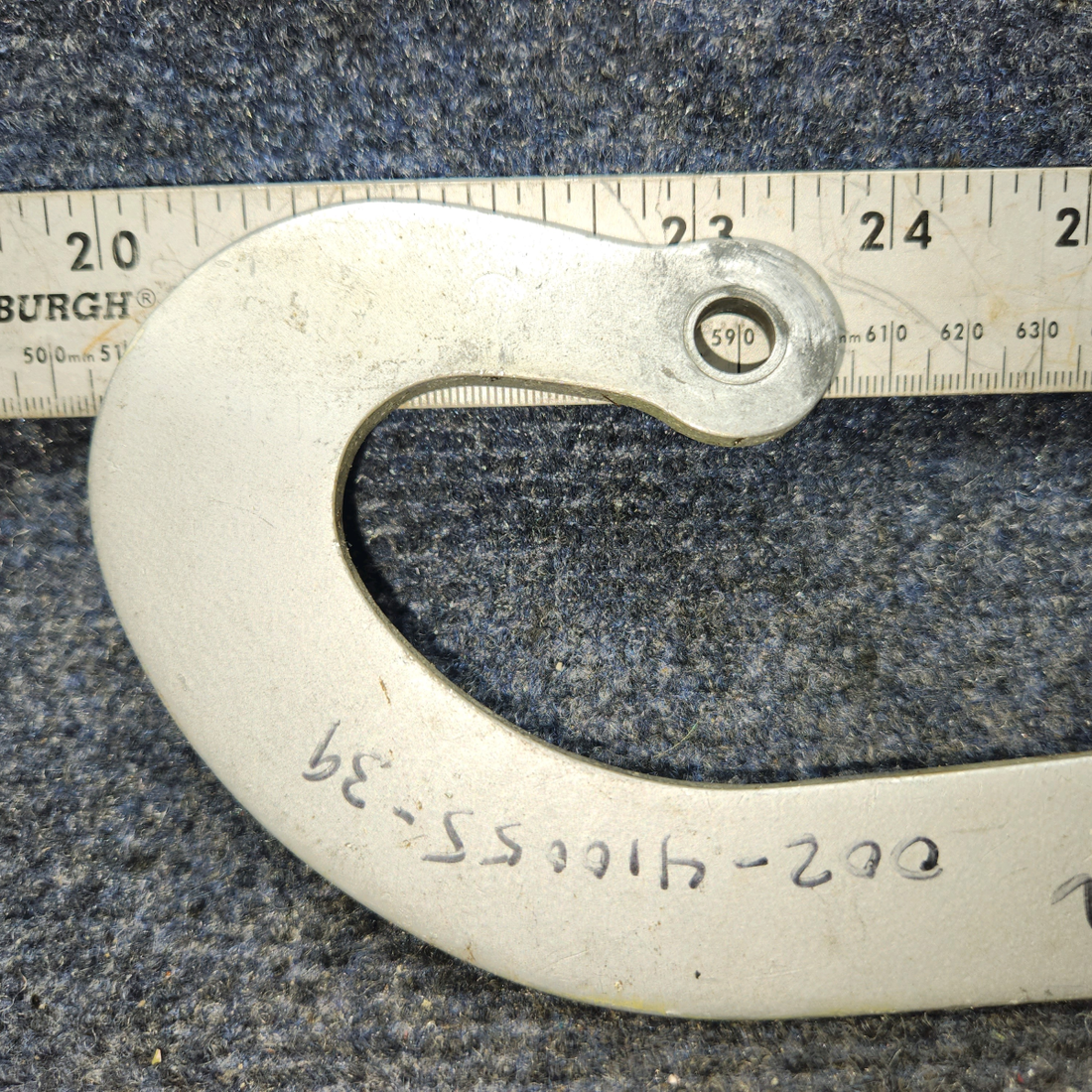 Used aircraft parts for sale, 002‑410055‑39 BEECHCRAFT 95-55B Aft Nose Baggage Door Hinge Assembly