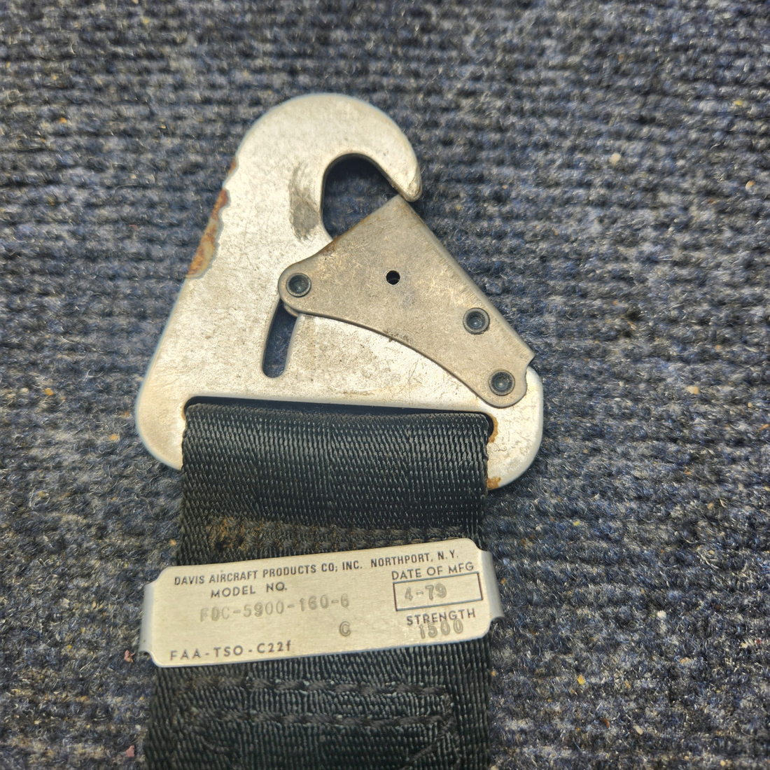 Used aircraft parts for sale, FDC-5900-160-3 Mooney M20K DAVIS AIRCRAFT PRODUCTS SEATBELT W SHOULDER STRAP-FDC-7275-8-1