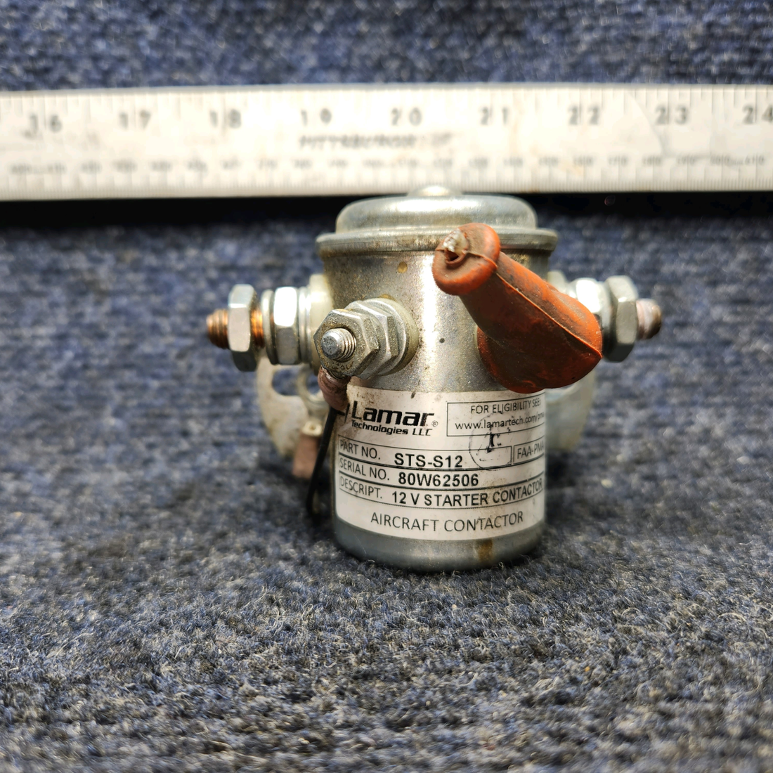 Used aircraft parts for sale, STS-S12 Lamar CESSNA 172K STARTER RELAY SOLENOID (12V)