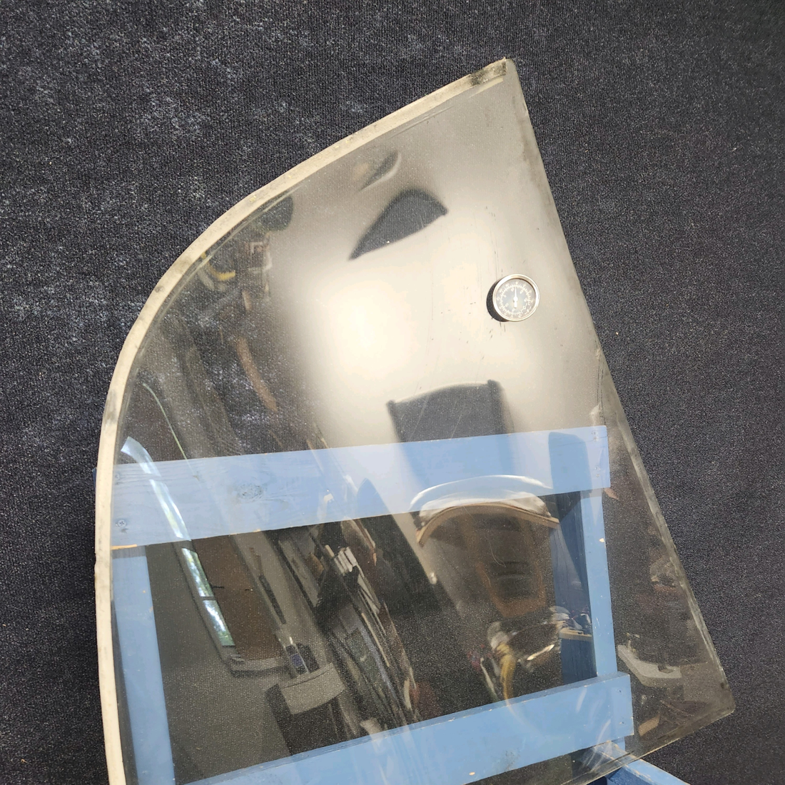 Used aircraft parts for sale, 69220-022 Piper PA32RT-300 LH TINTED WINDSHIELD WITH OAT GAUGE