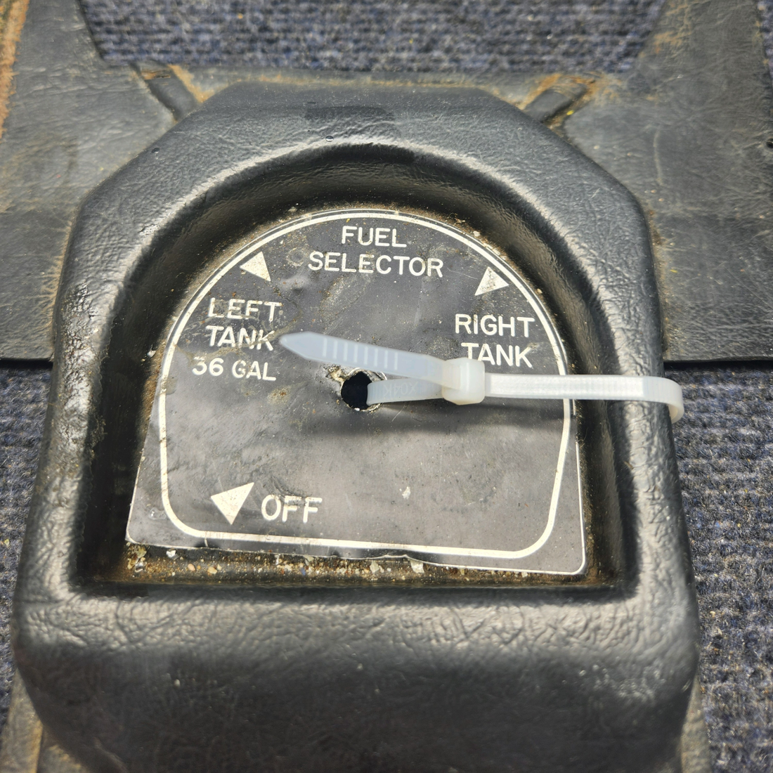 Used aircraft parts for sale, 610263-001 Mooney M20K FUEL SELECTOR INTERIOR TRIM COVER