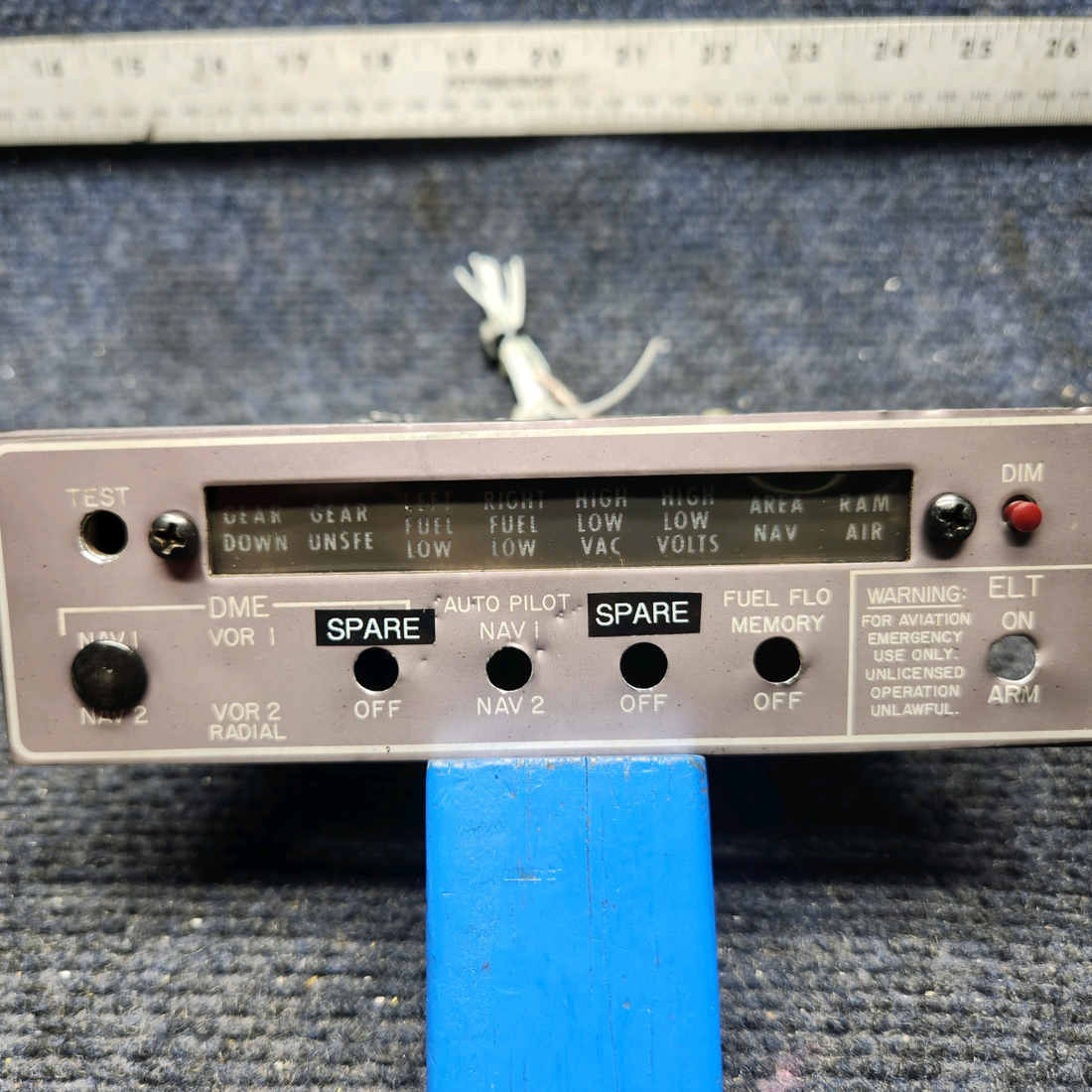 Used aircraft parts for sale, 500D0024-001 International Avionics A8-1000 MOONEY M20J - Year 1978 ANNUNCIATOR (14V)