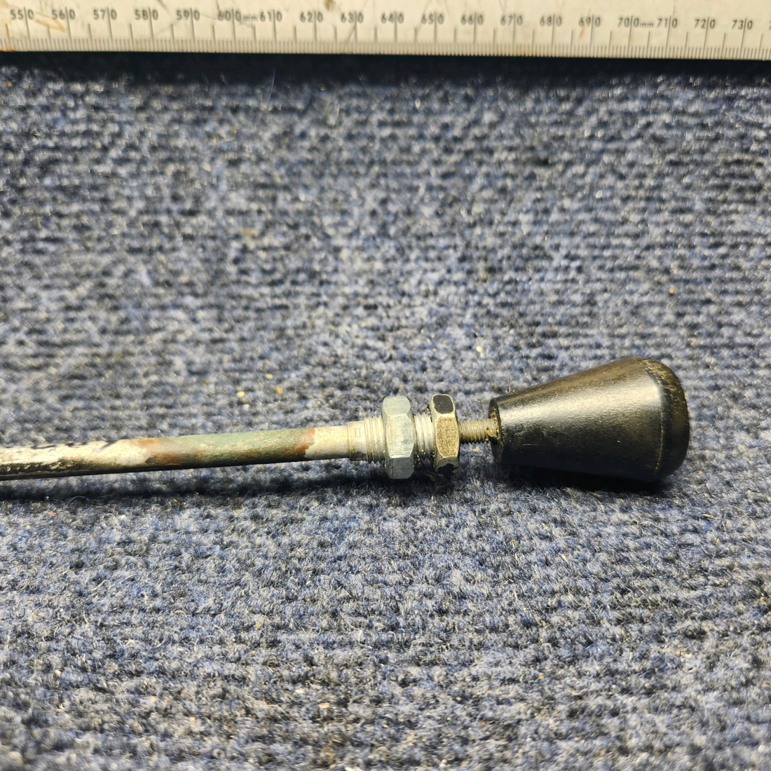 Used aircraft parts for sale, 640257-009 Mooney M20J CABIN AIR VENT CONTROL CABLE ASSEMBLY (LENGTH: 35.75”)