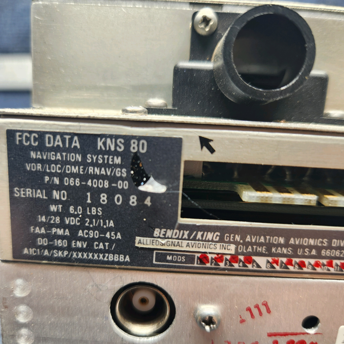 Used aircraft parts for sale, 066-4008-00 Bendix Mooney M20K KING KNS 80 VOR/LOC/DME/RNAV/GS MOUNT RACK TRAY