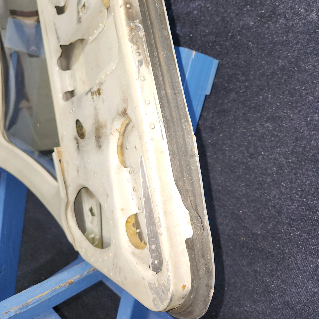 Used aircraft parts for sale, 79545-002 Piper PA28-161 Cabin Door Structure – Without Latch, Lock, and Hinges