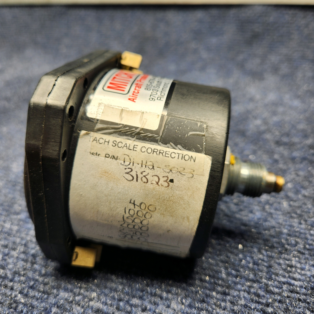 Used aircraft parts for sale, D1-112-5023 Beechcraft C23 SUNDOWNER MITCHELL RECORDING TACHOMETER, MECHANICAL.