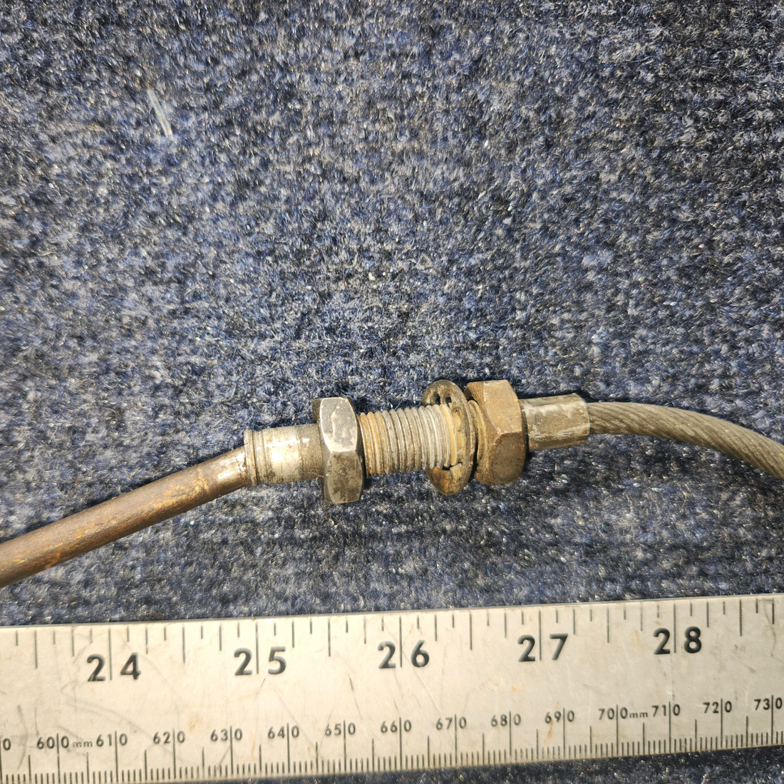 Used aircraft parts for sale, 660198-501 Mooney M20J Cowl Flap Control Cable – Length 20"